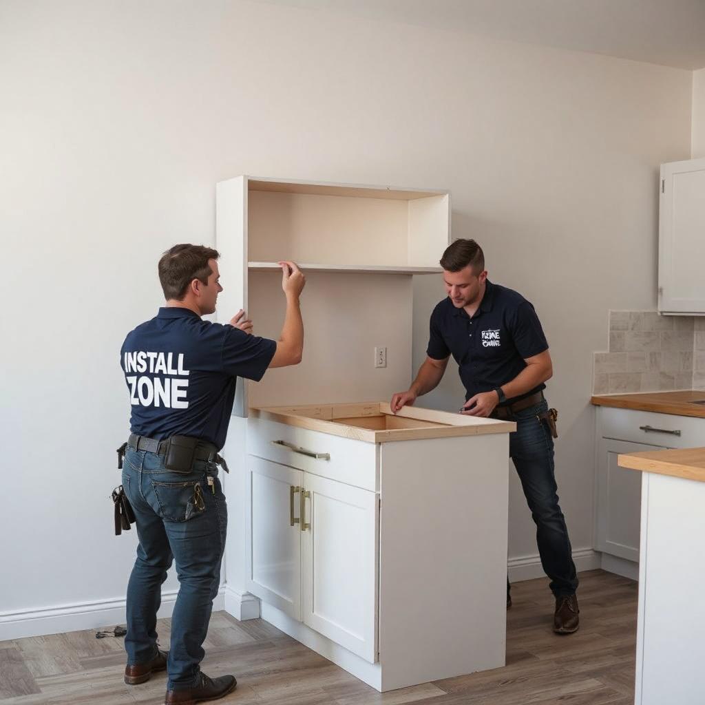 Professional kitchen cabinet installation by Install Zone